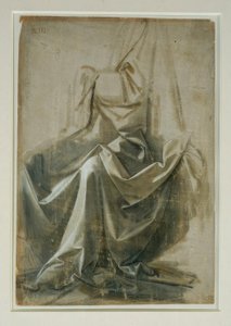 着席した人物の衣服の研究 作： Leonardo da Vinci